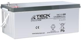 TECK EUROPE TBC12-200 - BATERíA TECK DE MOVILIDAD SERIE CYCLIC AGM 200AH. 12V
