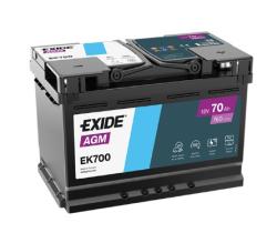 EXIDE EK700B - BATERÍA EXIDE EK700B SERIE AGM 70AH. 760A + DERECHA