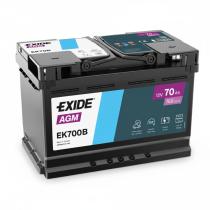 EXIDE EK700B - BATERÍA EXIDE EK700B SERIE AGM 70AH. 760A + DERECHA