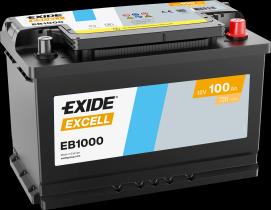 EXIDE EB1000 - BATERÍA EXIDE EB1000 SERIE EXCEL 100AH. 720A +DERECHA