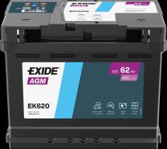EXIDE EK620 - BATERÍA EXIDE EK620 SERIE AGM 60AH. 680A + DERECHA
