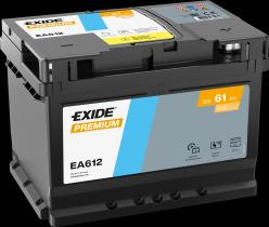 EXIDE EA612 - BATERíA EXIDE EA612 SERIE PREMIUM 61AH. 600A + DERECHA