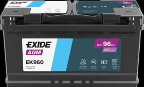 EXIDE EK960 - BATERÍA EXIDE EK960 SERIE AGM 95AH. 850A + DERECHA