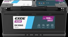 EXIDE EK1060 - BATERÍA EXIDE EK1060 SERIE AGM 105AH. 950A + DERECHA