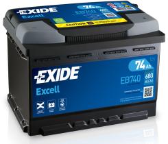 EXIDE EB740 - BATERíA EXIDE EB740 SERIE EXCELL 74AH. 680A + DERECHA
