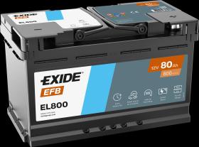 EXIDE EL800 - BATERíA EXIDE EL800 SERIE EFB 80AH. 800A + DERECHA