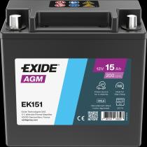 EXIDE EK151 - BATERÍA EXIDE EK151 SERIE AGM 15AH. 200A + IZQUIERDA