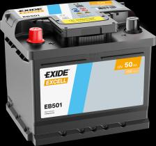 EXIDE EB501 - BATERÍA EXIDE EB501 SERIE EXCELL 50AH. 450A + IZQUIERDA