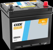 EXIDE EB604 - BATERÍA EXIDE EB604 SERIE EXCELL 60AH. 480A + DERECHA