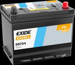 EXIDE EB704 - BATERÍA EXIDE EB704 SERIE EXCELL 70AH. 540A + DERECHA