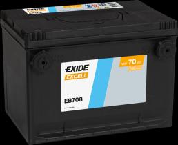 EXIDE EB708 - BATERÍA EXIDE EB708 SERIE EXCELL 70AH. 740A + IZQUIERDA