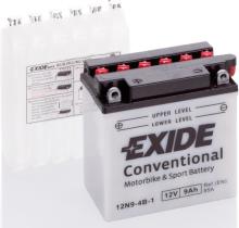 EXIDE 12N9-4B-1 - BATERÍA EXIDE MOTO 12N9-4B-1 / 9AH. 85A + IZQUIERDA