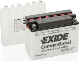 EXIDE E50-N18L-A - BATERÍA EXIDE MOTO E50-N18L-A / 20AH. 260A + DERECHA