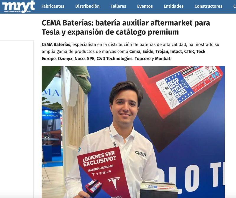 Batería auxiliar aftermarket para Tesla